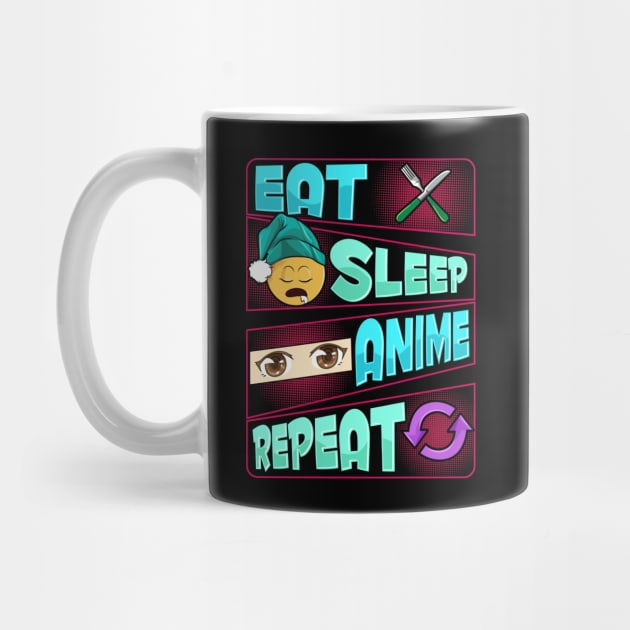 Cute & Funny Eat Sleep Anime Repeat Anime Lover by theperfectpresents